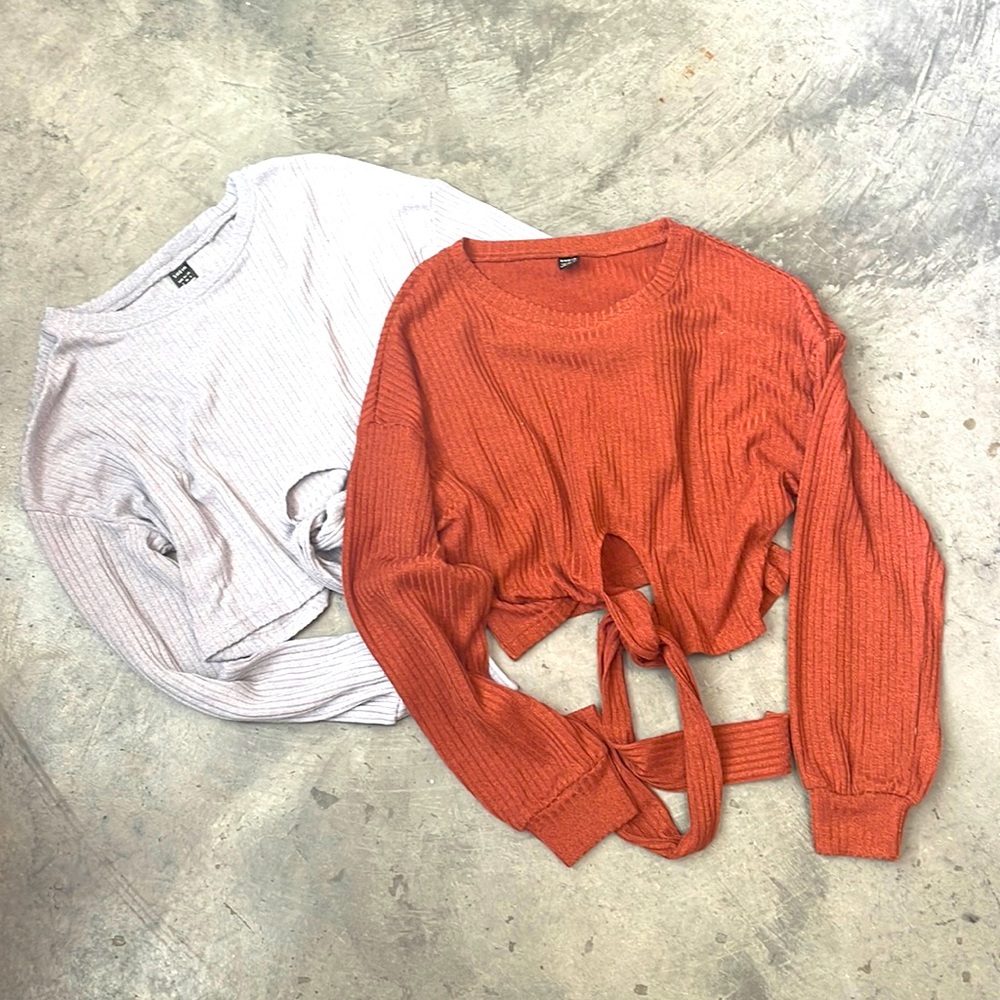 SHEIN: Set of two long sleeved crop tops